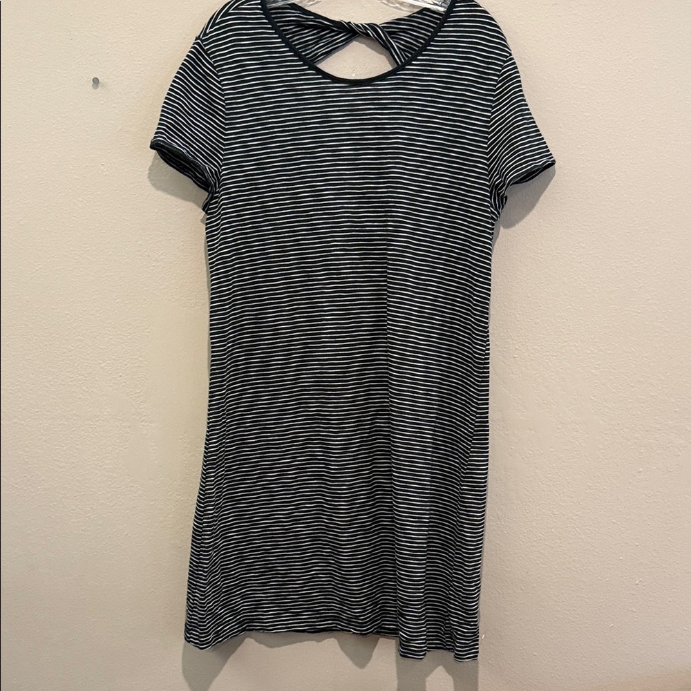 GAP Black and White Striped Mini Dress